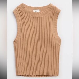 Aerie -ASO Rachel Zegler - Camel Ribbed Tank Top